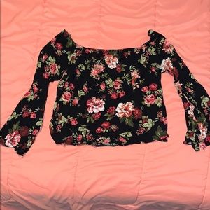 Black floral top
